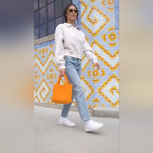 #479 SALE 🛑78 FINAL PRICE! FABULOUS BOHO TRENDY Small Woven Neoprene Crossbody - Picture 10 of 14